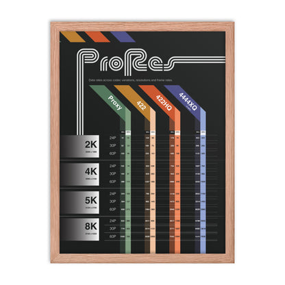 ProRes Codec Chart - Dark (Framed)
